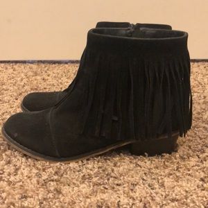 Fringe booties